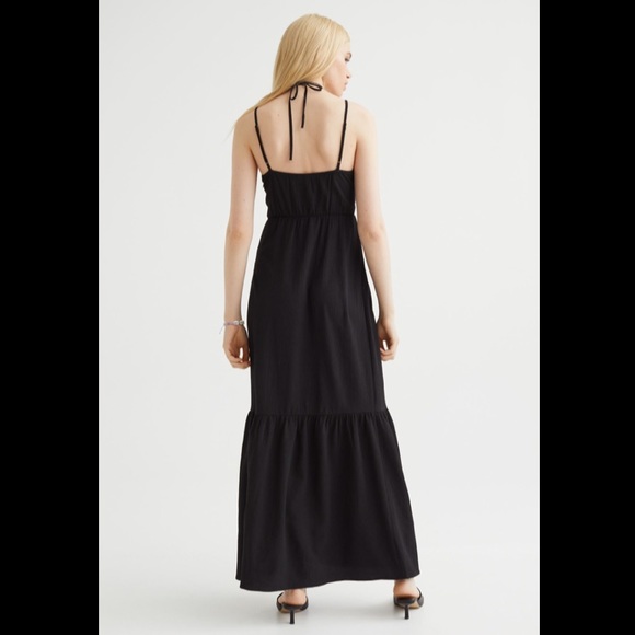 H&M Long Black Cut Out Dress - Picture 4 of 6